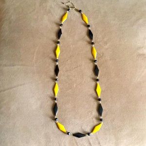 Vintage Black and Yellow Necklace